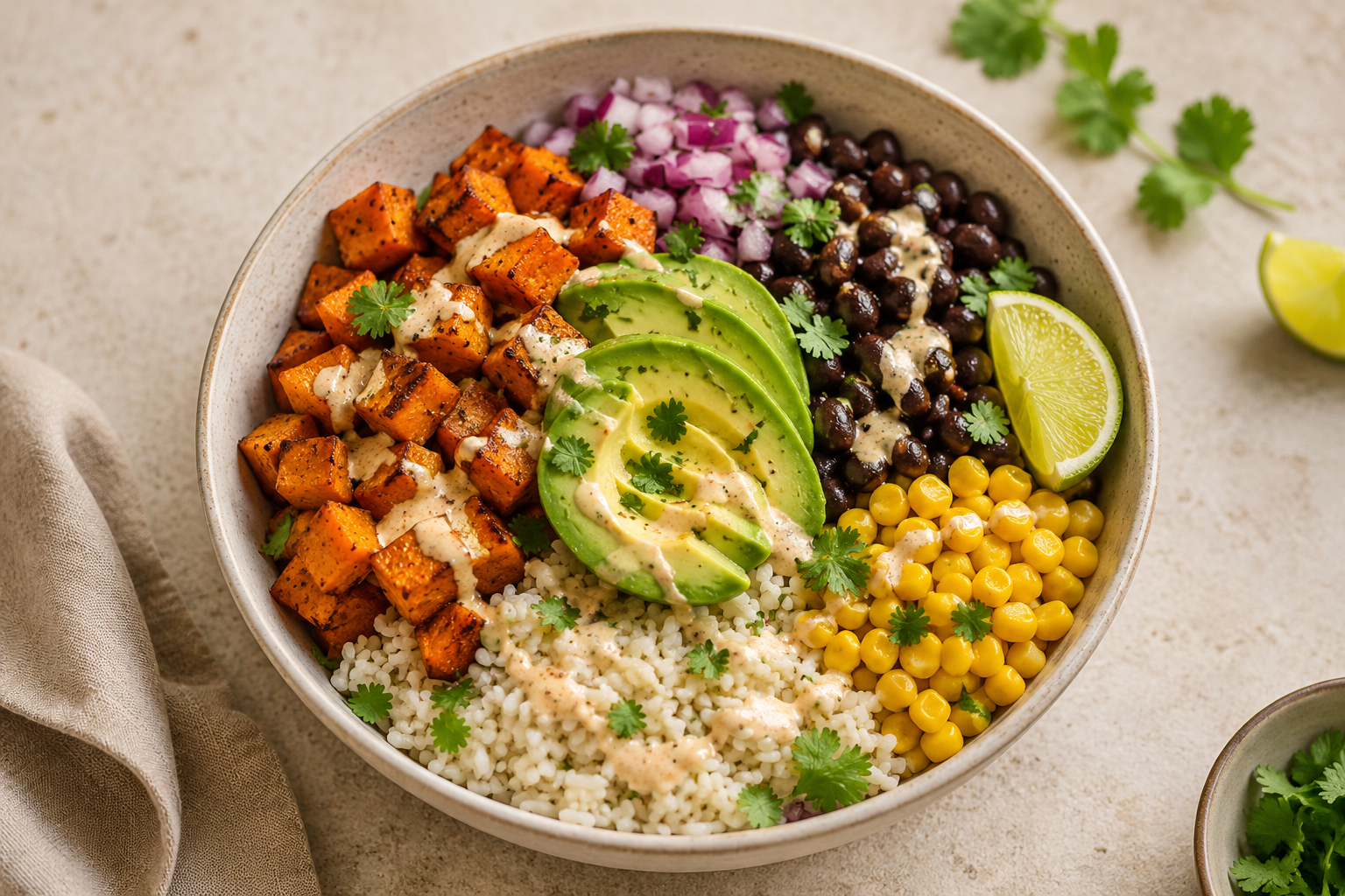 Sweet Potato Black Bean Taco Bowl